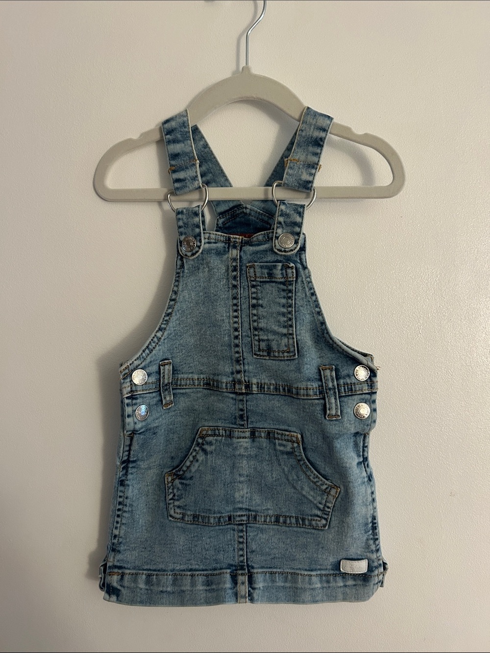 7 For All Mankind Light Blue Denim Overall Dress